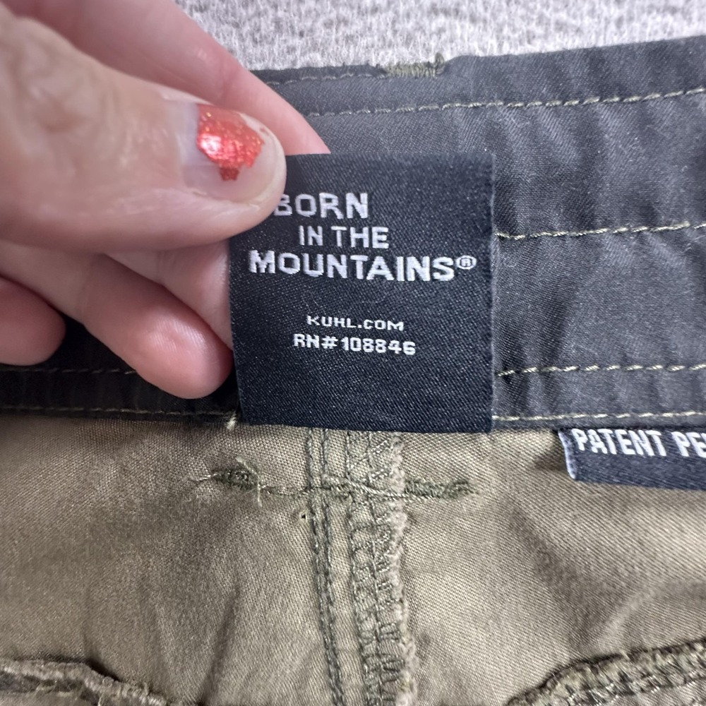 Kuhl Slax Pants Mens 36 Green Stretch Chino Hiking Outdoor Casual Enduro Fabric - Picture 10 of 16